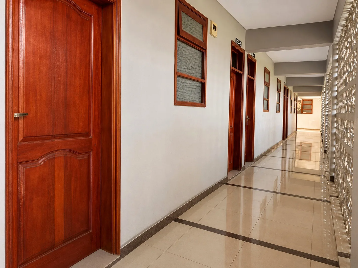 Accommodation corridor at Kalya Courts Hotel